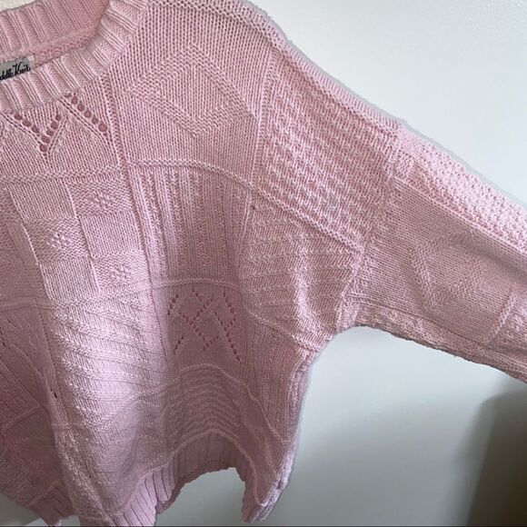Vintage light pink knit sweater - Picture 4 of 9